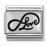 Nomination Composable Classic Link 330102/07 Infinity Love Writing in 925 Silver